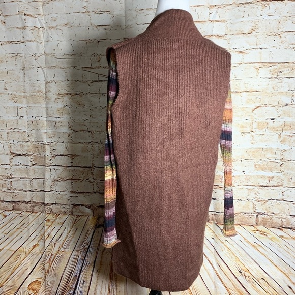 Two Sisters Open Front  Over- Sized Sweater Vest - Picture 6 of 8